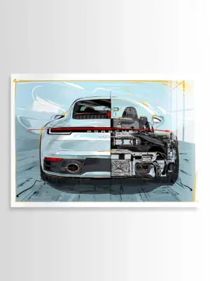 Porsche 992 Cutaway