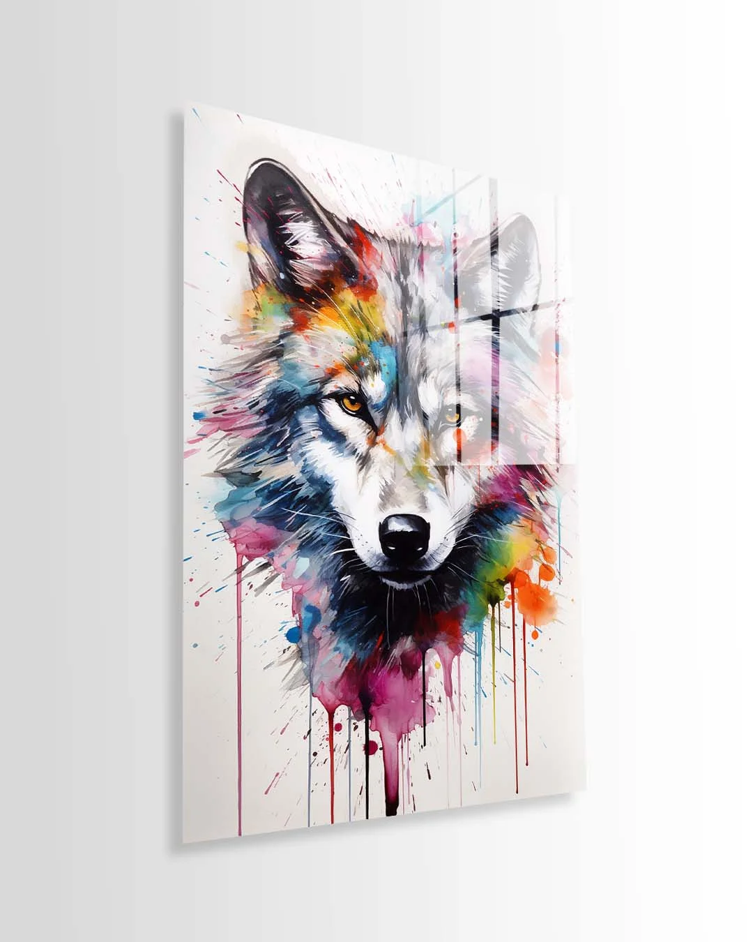 Wise Wolf Blanc – Acrylic Glass – JJ Prints