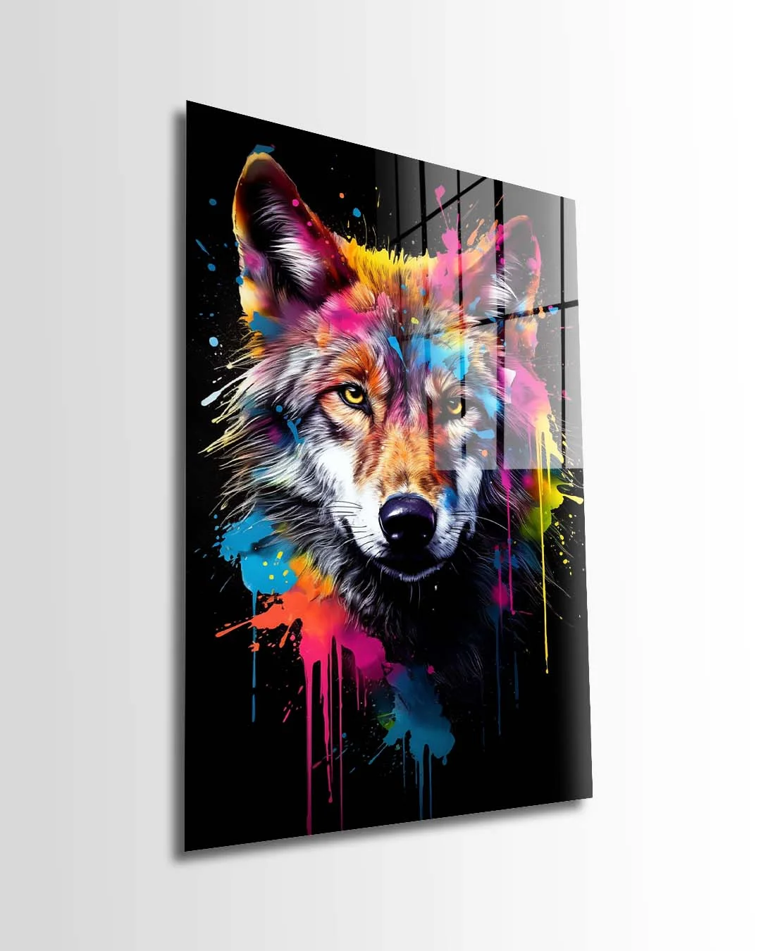 Wise Wolf Noir – Acrylic Glass – JJ Prints