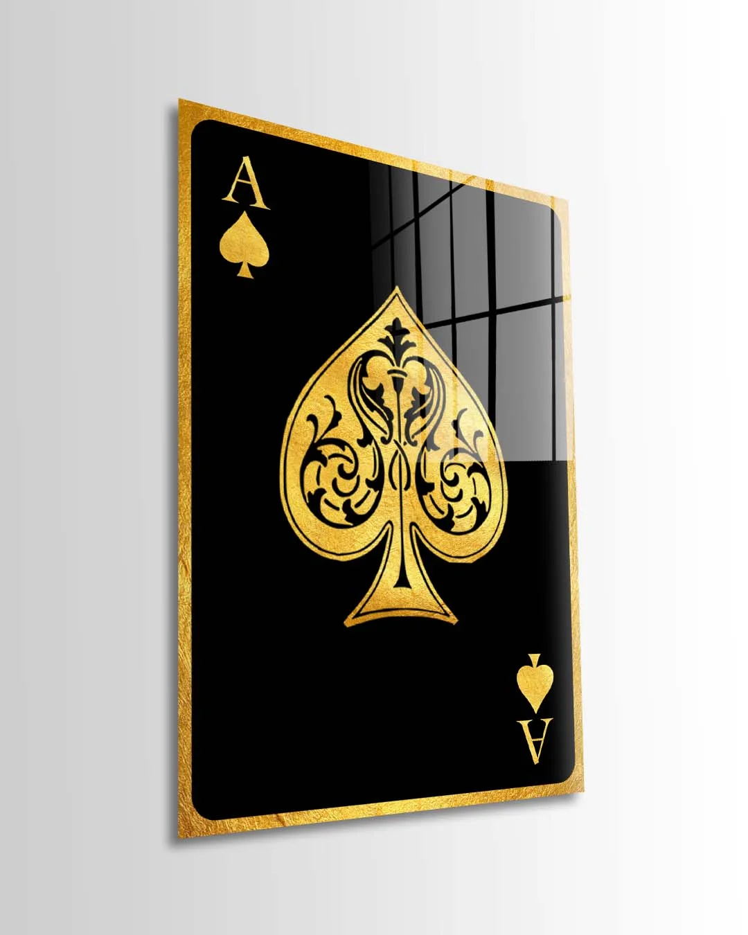 Ace of Spades Gold Acrylic Glass JJ Prints