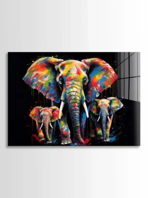 Herd of Elephants Noir