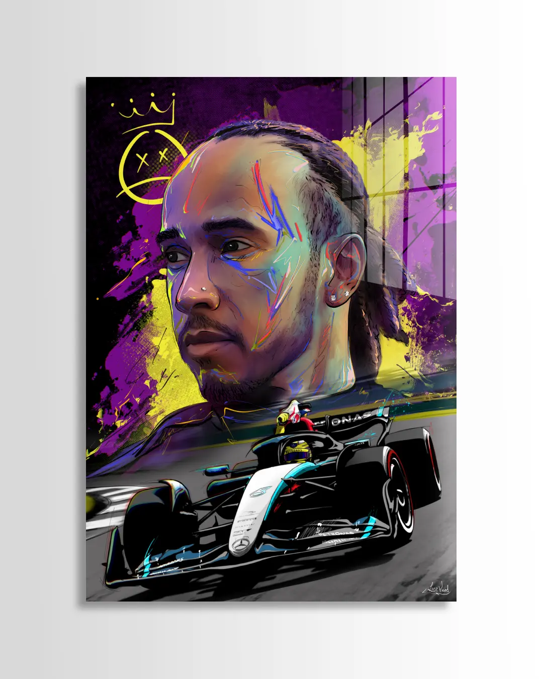 Lewis Hamilton Silver Arrow Portrait | Luis Vidal