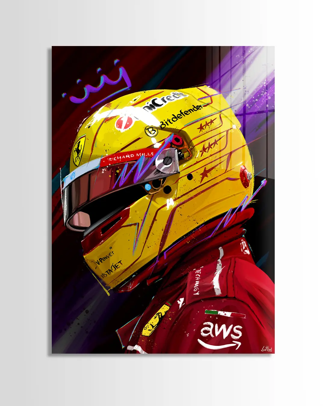 Lewis Hamilton Ferrari Helmet V2 | Luis Vidal